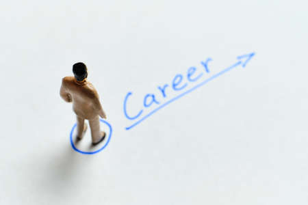 Business career growth concept and up arrow.の写真素材