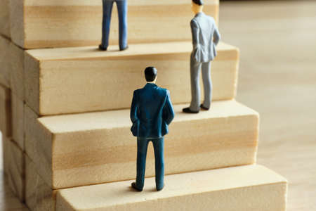 The concept of competition in career development and promotion.の写真素材