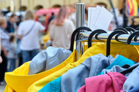 The market of selling things at discounts.の写真素材