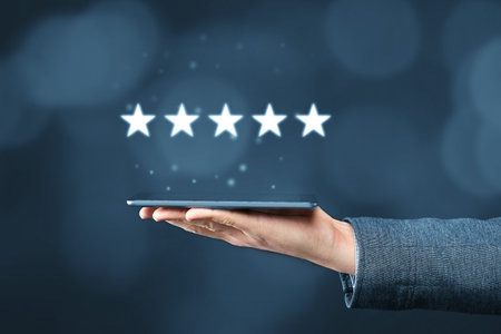 Five-star highest rated concept in e-commerce app.