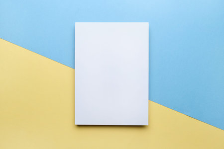 Sheet of paper with copy space on colorful backgrounds.