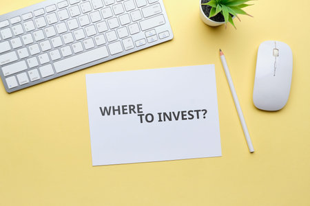 Handwritten question where to invest concept on paper.