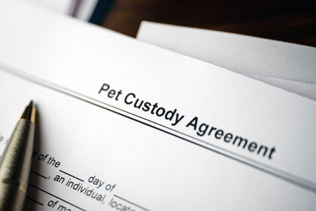 Legal document Pet Custody Agreement on paper.