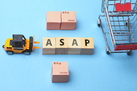 Courier Industry As Soon as Possible ASAP.の写真素材