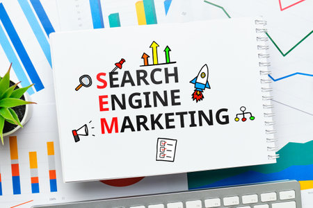 Concept Search engine marketing SEM to promote sites in the search.の写真素材