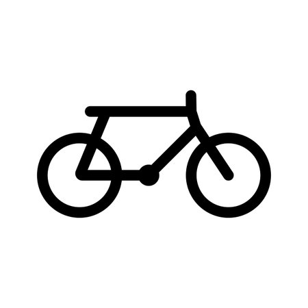 bicycle outline icon isolated on white background.のイラスト素材