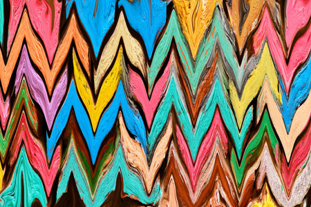 Abstract distorted marble texture with mixed different vibrant colors.