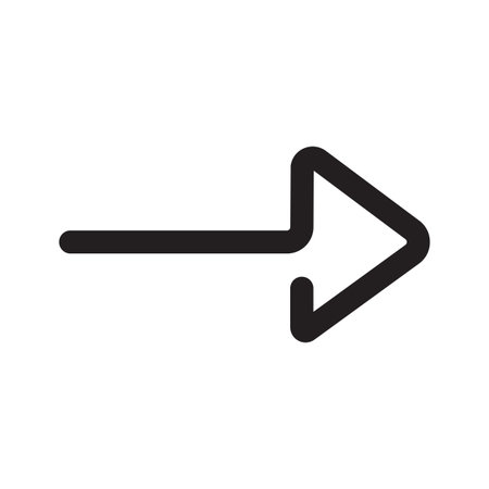 arrow outline icon isolated on white background.のイラスト素材