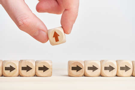 The concept of an alternative choice or path of business and personality.の写真素材