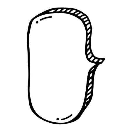 hand drawn vertical balloon in doodle style isolated.のイラスト素材
