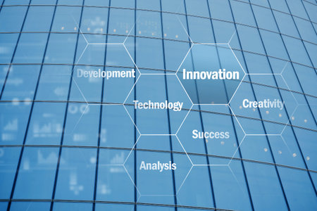Concert of innovation and development on abstract graphics.