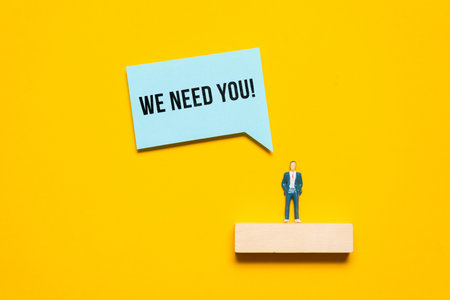 The concept of finding the right candidate for a job.の写真素材
