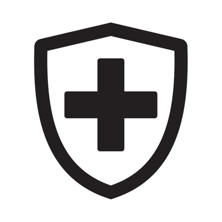 Health insurance and medicines simple icon isolated on white background.のイラスト素材