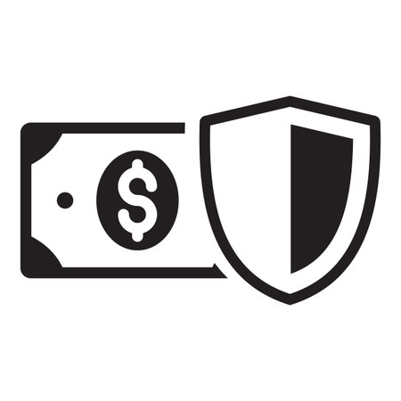 Money and finance insurance icon in simple style isolated on white background.のイラスト素材