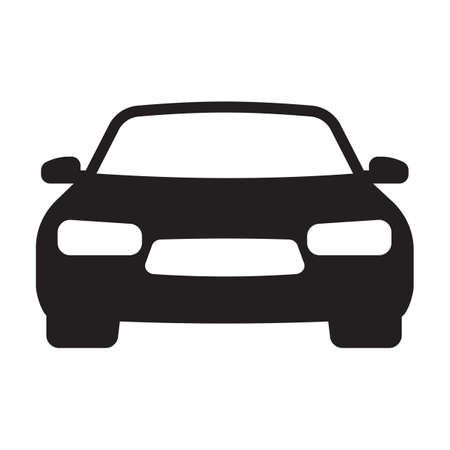 Car Icon isolated in Simple style on white backgroundのイラスト素材