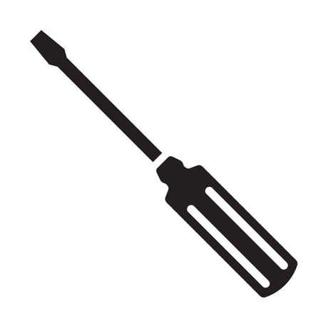 screwdriver tool icon in simple style on white background.のイラスト素材