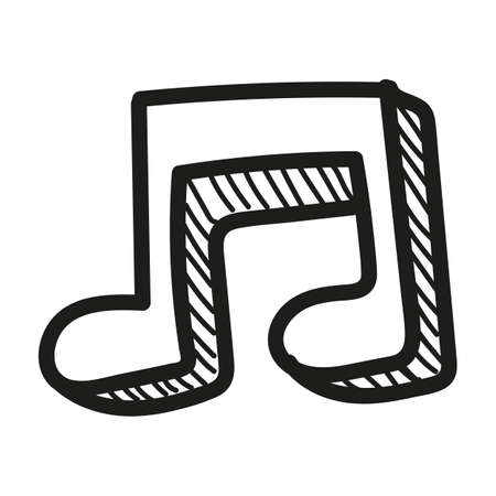 Hand drawn note icon in doodle style isolated.のイラスト素材