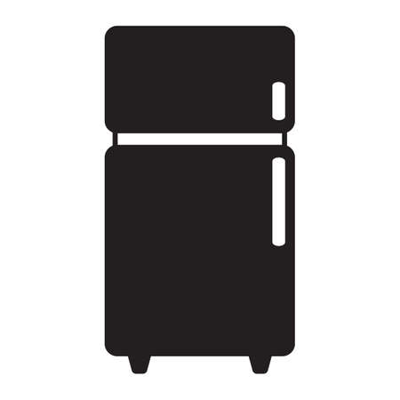 Refrigerator and food storage icon in simple style on white backgroundのイラスト素材