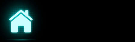 Virtual reality with smart home symbol and copy space.の写真素材