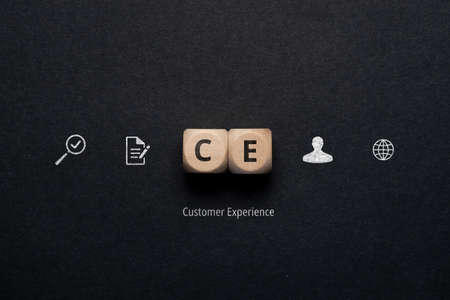Concept business marketing acronym CE or Customer Experience.の写真素材