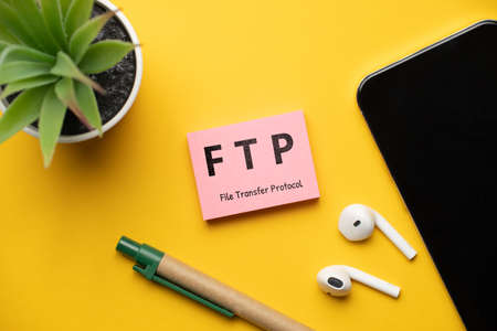 Concept business marketing acronym FTP or File Transfer Protocolの写真素材