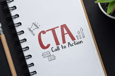 Concept business marketing acronym CTA or Call to Action.の写真素材