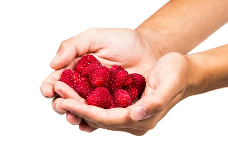 Handful of raspberries