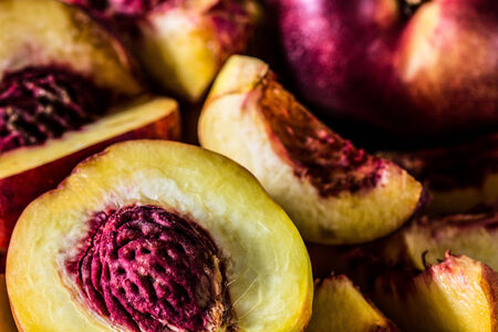 Peaches close-upの写真素材