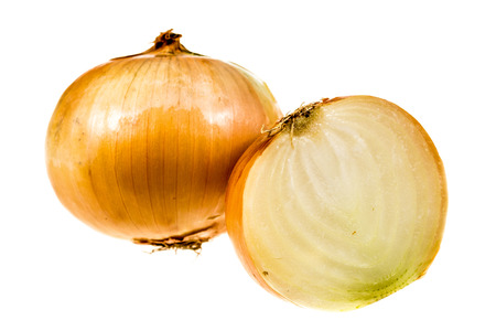 Gold onion vegetable isolatedの写真素材