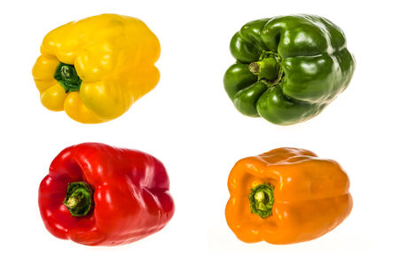 Set of peppers of different colorsの写真素材