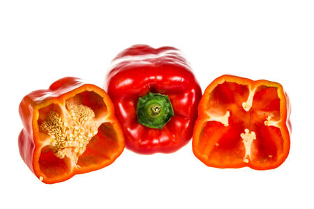 Red pepper cutの写真素材