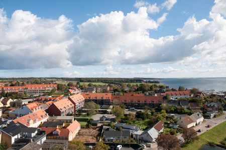 View over city of Vordingborg in Denmark