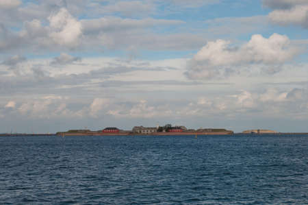 trekroner fortress in Copenhagen harbor in Denmarkの写真素材