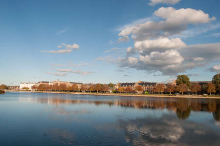 the lakes in Copenhagen Denmarkの写真素材