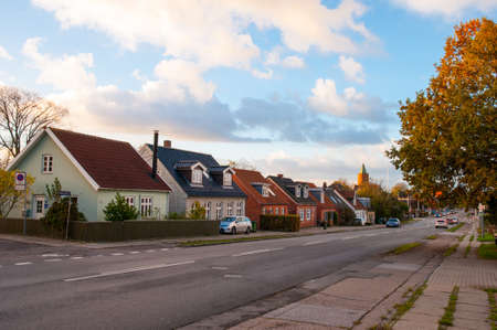 street in city of Vordingborg in Denmarkのeditorial素材