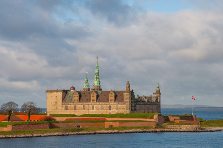 Kronborg castle in Denmark on an autumn day