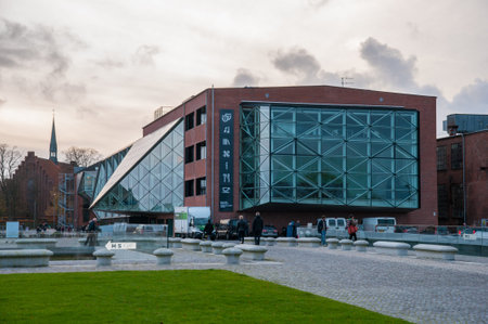 Helsingor Denmark - November 12. 2017: Kulturvaerftet (The Culture Yard) is a cultural center