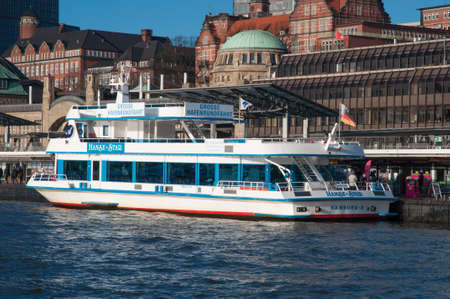Hamburg Germany - December 16. 2017: Tour boat Hanse Star in port of Hamburgのeditorial素材