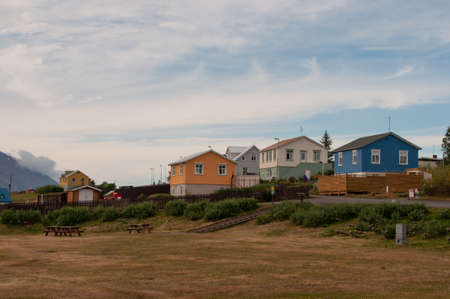 Village of Hrisey in Icelandの写真素材