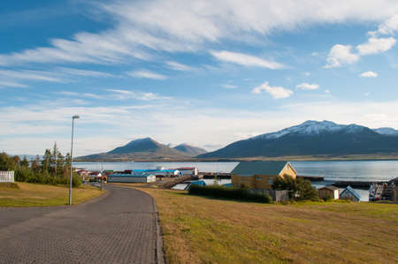 island of Hrisey in Icelandの写真素材