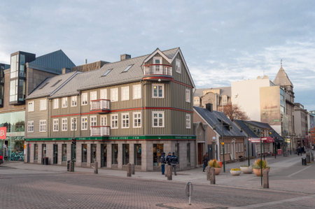 Reykjavik Iceland - Oktober 24. 2012: Old restored buildings in Reykjavik Iceland