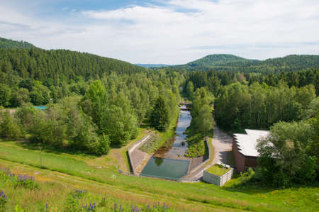 Innerste river in the Harz area in Germanyの写真素材