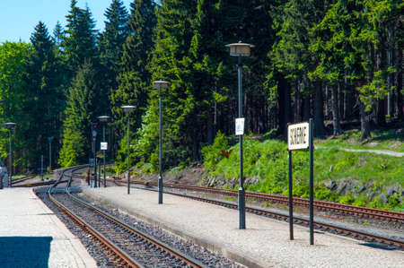 Schierke train station in Harz region in Germanyの写真素材