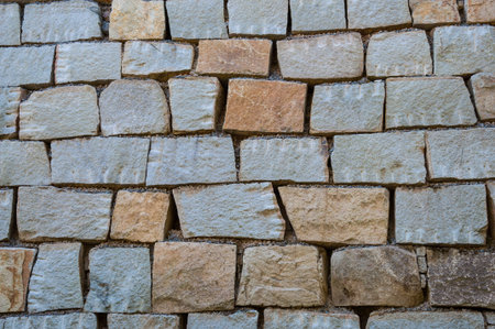 Beautiful stone wall near a german road