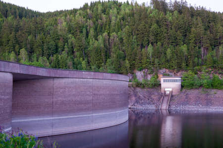 Okertal dam in the Harz mountains in Germanyの写真素材