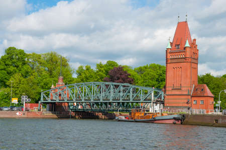 Old bridge near Burgtur in Lubeck Germanyの写真素材