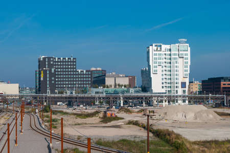 Copenhagen Denmark - September 26. 2011: Hotels near the railway in Copenhagen city centerのeditorial素材