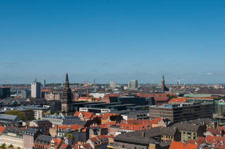 aerial view of Copenhagen in Denmarkのeditorial素材
