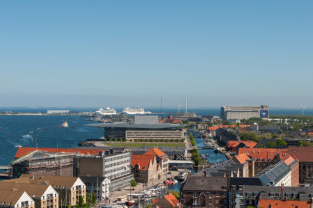 view over Copenhagen in Denmarkの写真素材