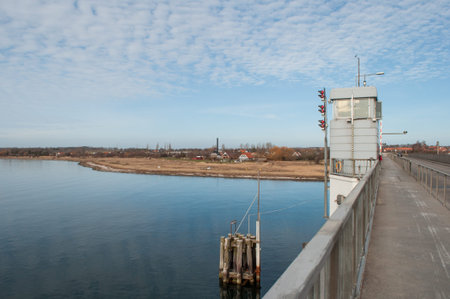 View towards Ore beach in Vordingborg from the Masnedsund bridge